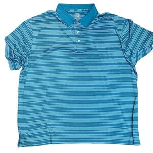 Men’s PGA Tour Blue Striped Polo 4XL NWOT